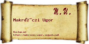 Makróczi Ugor névjegykártya